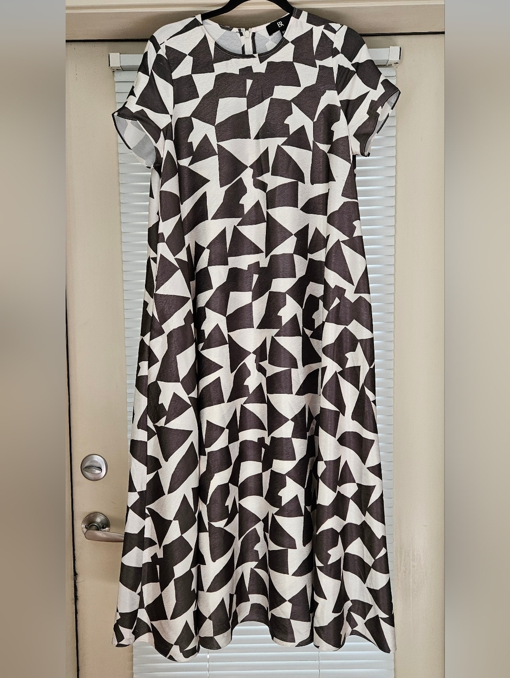 Banana Republic Aurelia Crepe Maxi Trapeze Dress Green Short Sleeve Pockets